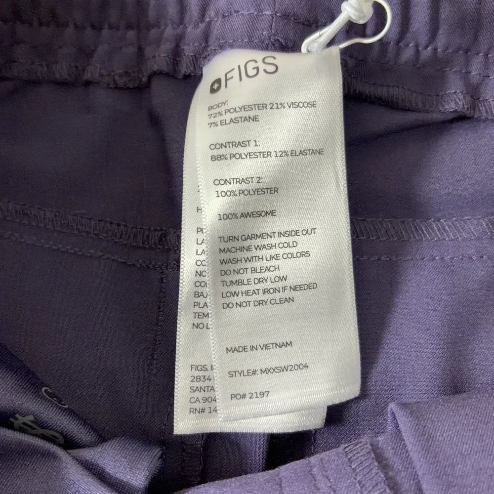 Figs Tansen Jogger 2.0 Scrub Pants Mens Size Small Purple Shadow NWT